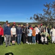 Ett glatt gäng efter genomförd avslutning av korthålstouren på Uddevalla Gk.